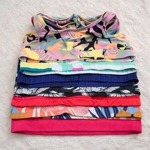 Lot Of 7 ZOOT Sports Bras Plus 1 Blue NIKE sports Bra All Size Large